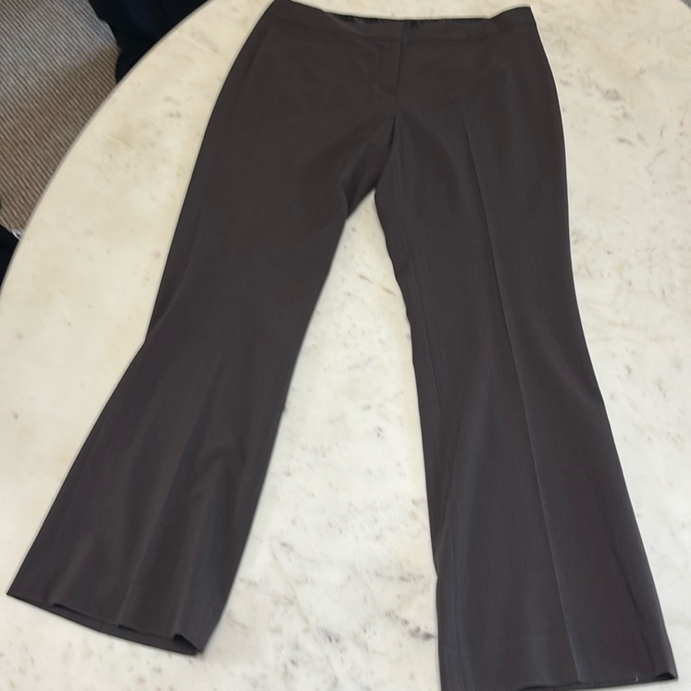 Front zip brown size 6 slacks.
